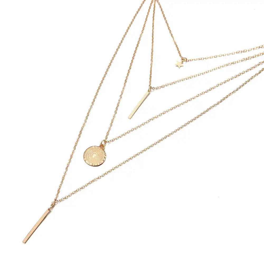 Elegant Gold Cross Pendant Necklace