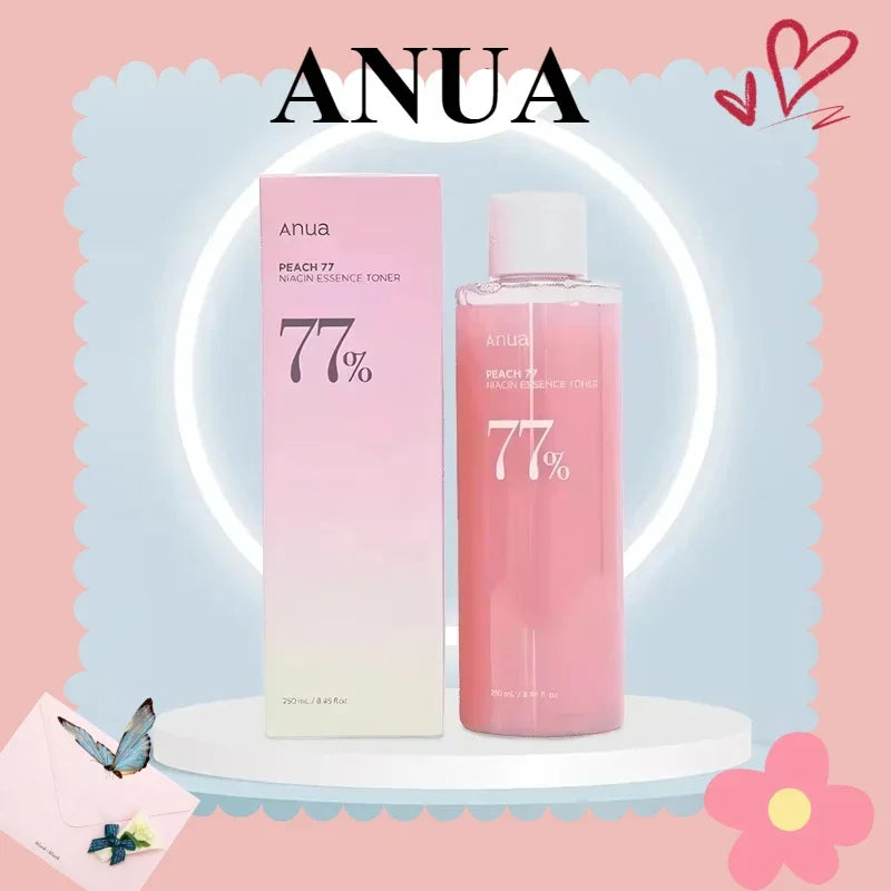 Anua Peach 77% Niacin Essence Toner – Brightening & Hydrating Toner with Niacinamide, Panthenol & Ceramide (250ml)