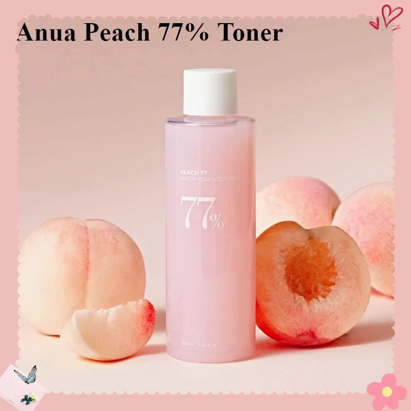 Anua Peach 77% Niacin Essence Toner – Brightening & Hydrating Toner with Niacinamide, Panthenol & Ceramide (250ml)