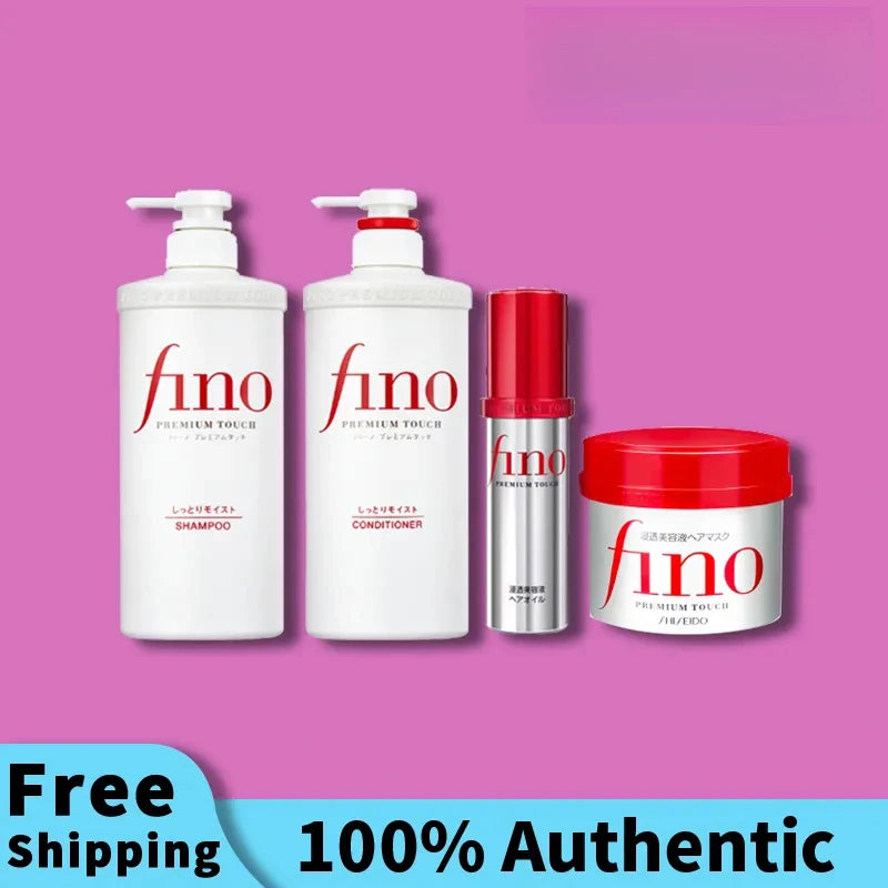 Fino Premium Touch Complete Hair Care Set – Shampoo, Conditioner, Hair Mask & Oil for Smooth, Shiny & Frizz-Free Hair