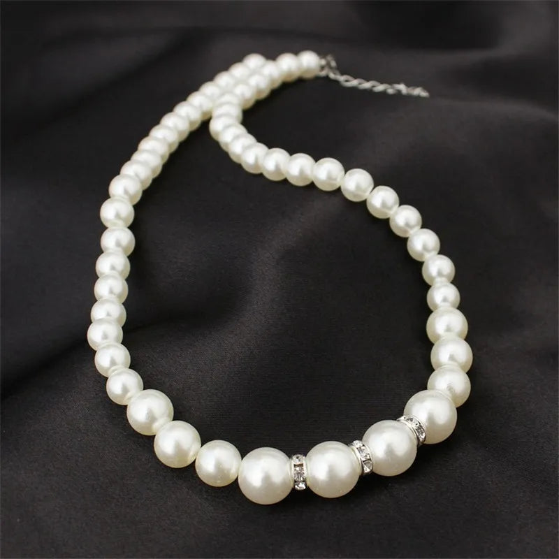 Elegant Simulated Pearl Jewelry Set