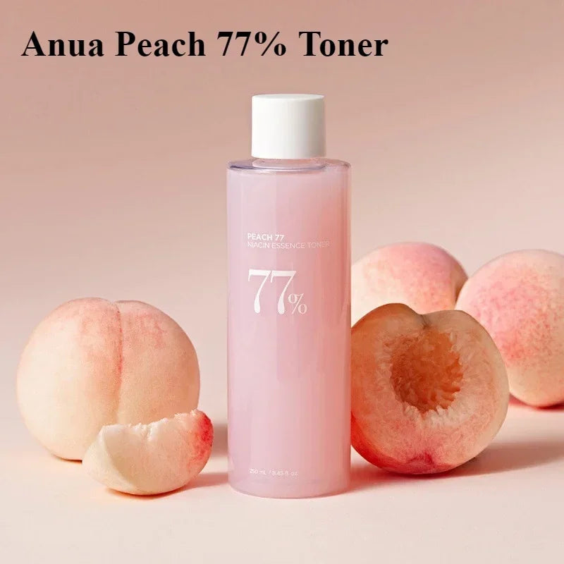 Anua Peach 77% Niacin Essence Toner – Brightening & Hydrating Toner with Niacinamide, Panthenol & Ceramide (250ml)