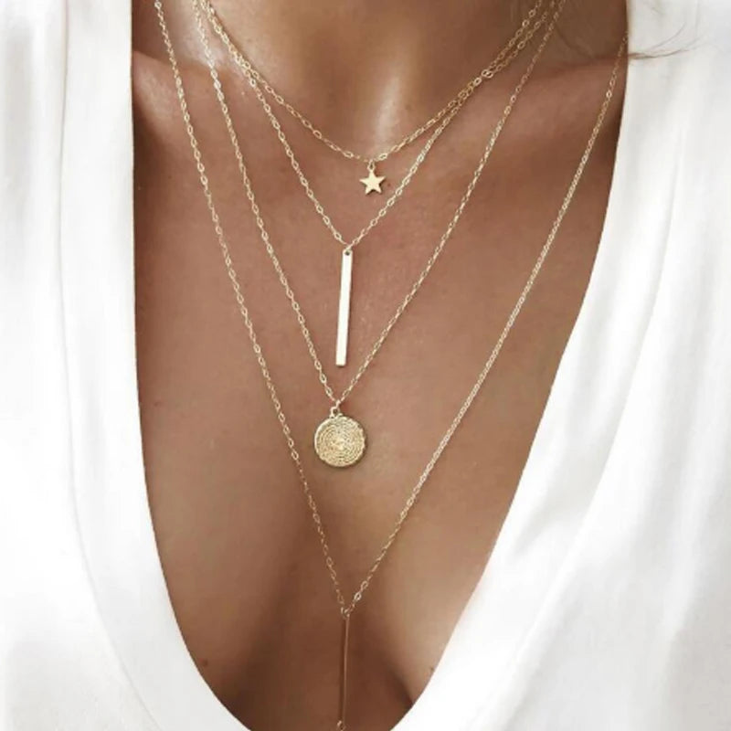 Elegant Gold Cross Pendant Necklace