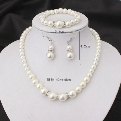 Elegant Simulated Pearl Jewelry Set