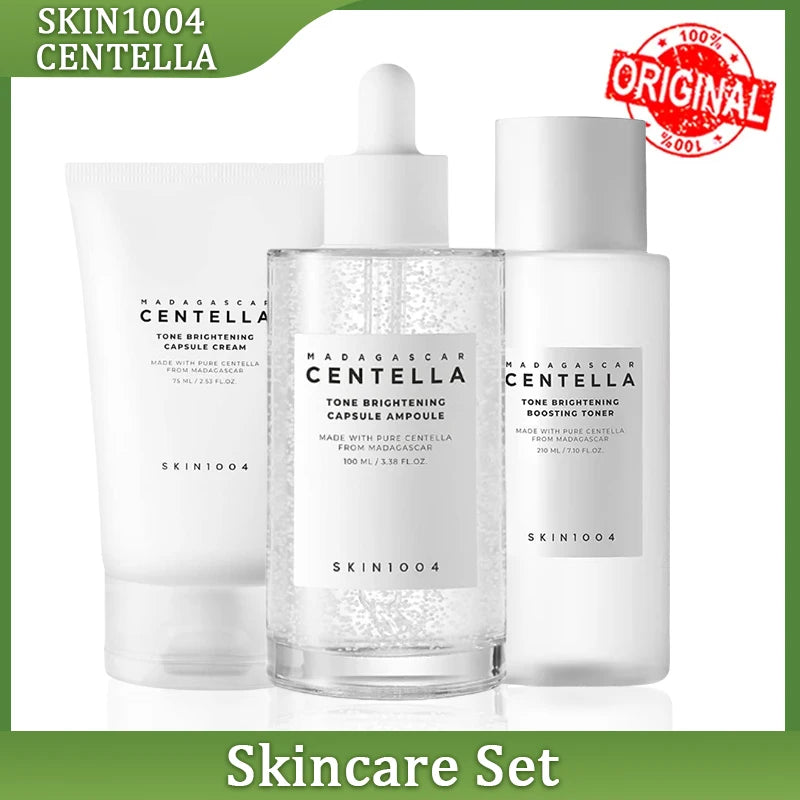 Skin1004 Madagascar Centella Complete Skincare Set – Toner, Serum, Cleanser, Clay Mask &amp; Sun Serum for Sensitive Skin