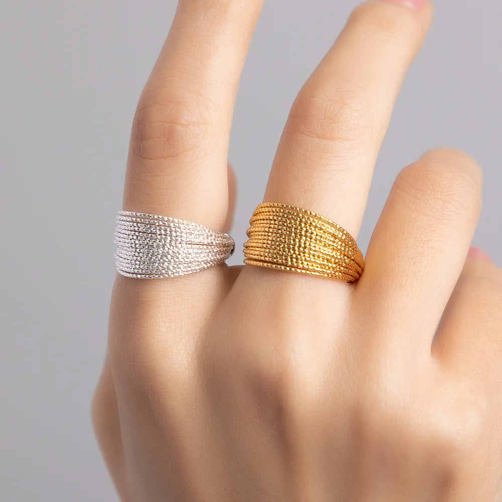 Vintage Multi-Layer Open Cuff Ring