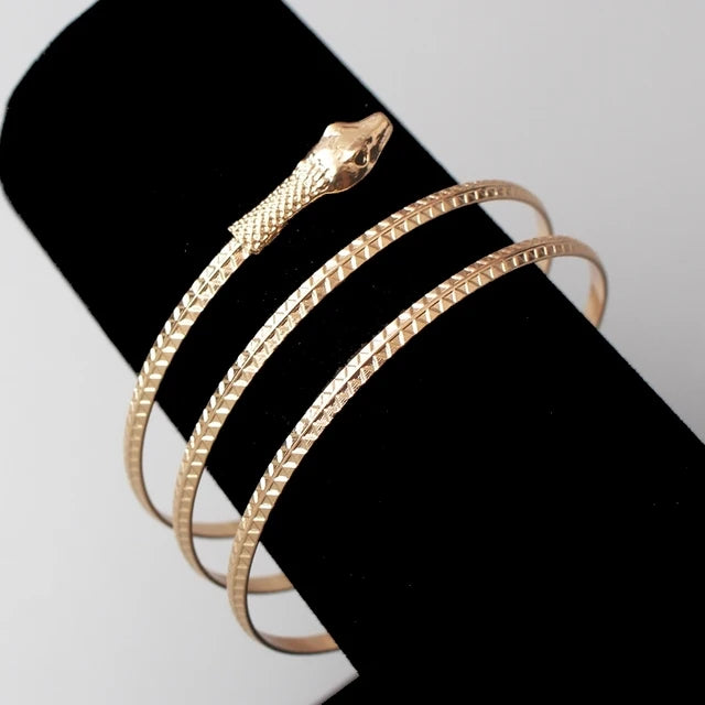 Punk Snake Coil Arm Cuff Bracelet