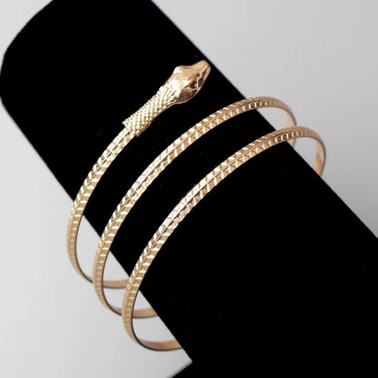 Punk Snake Coil Arm Cuff Bracelet
