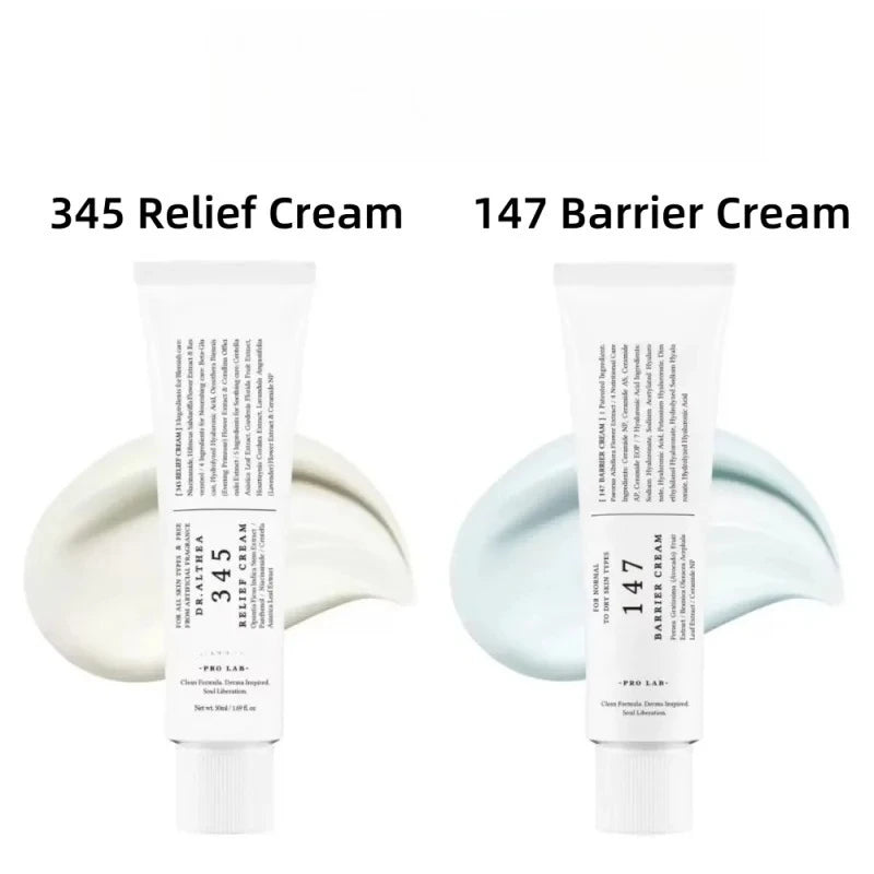 147 Barrier Cream &amp; 345 Relief Cream – Daily Facial Moisturizer for Skin Repair, Hydration &amp; Protection (50ml)