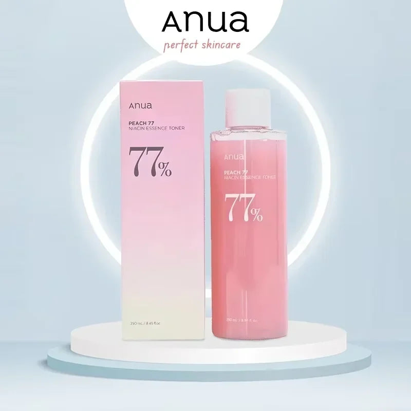 Anua Peach 77% Niacin Essence Toner – Brightening &amp; Hydrating Toner with Niacinamide, Panthenol &amp; Ceramide (250ml)