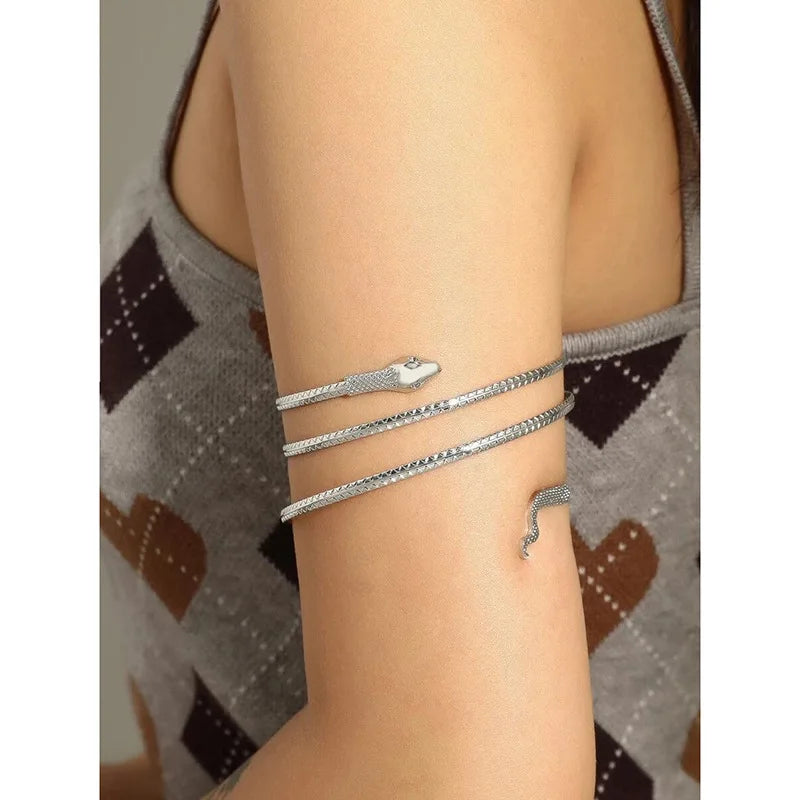 Punk Snake Coil Arm Cuff Bracelet