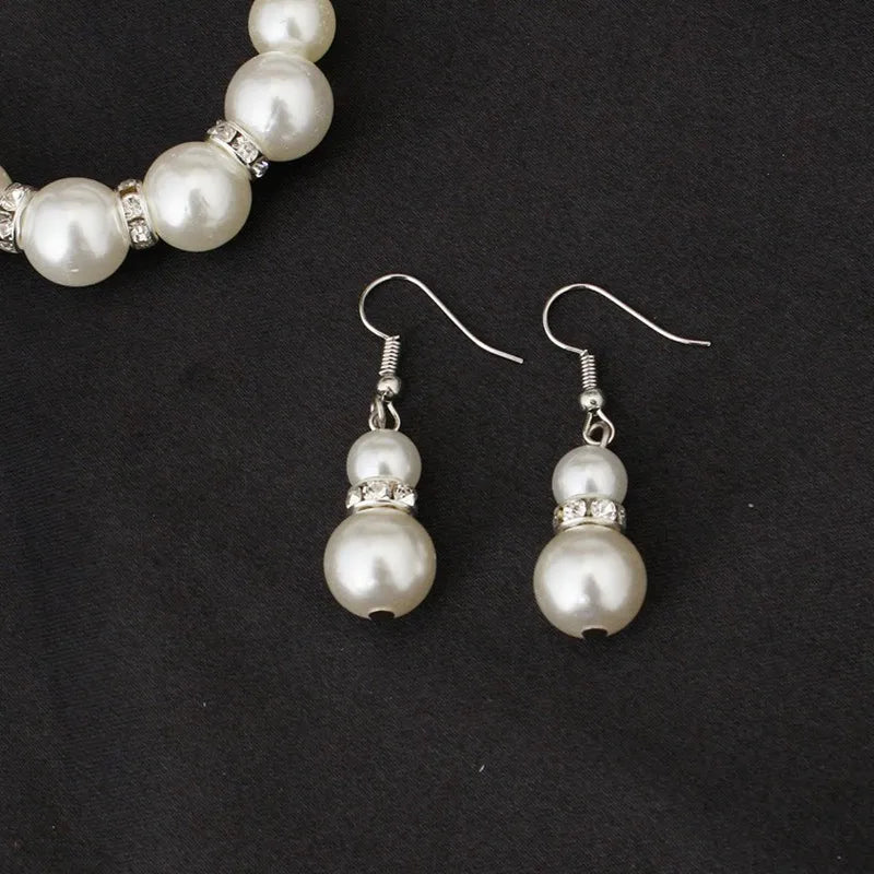Elegant Simulated Pearl Jewelry Set