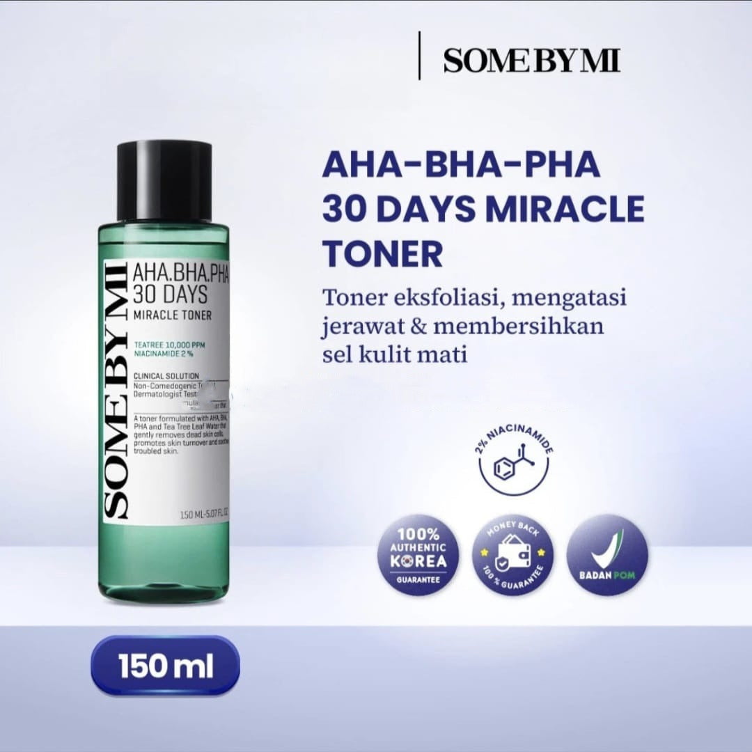 SOME BY MI AHA·BHA·PHA 30-Day Miracle Skincare Set – Toner, Serum, Cream &amp; Foam Cleanser for Acne-Prone Skin